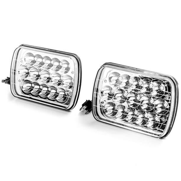 Yuz 2PCS Rectangle 7x6 LED Headlights 5x7 Headlights 6054 H5054 Headlamp Hi//Low Sealed Beam Compatible with Chevy Blazer Express Van//Jeep Wrangler YJ XJ Cherokee Truck Ford Van H6054 LED Headlights